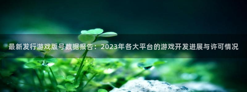 im电竞官网游戏：最新发行游戏版号数据报告：2023年各大平台的游戏开发进展与许可情况